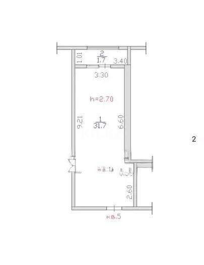 Продажа 1-комнатной квартиры, 33.4 м², ул. Омарова, дом  1 в Алматы - фото 2