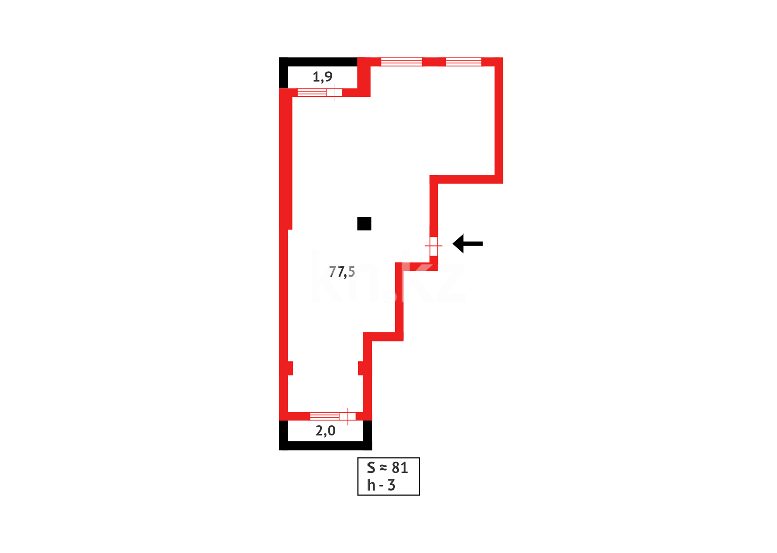 Продажа 3-комнатной квартиры, 81 м² в Караганде - фото 13