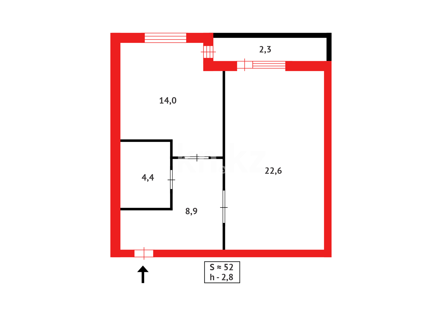 Продажа 1-комнатной квартиры, 52 м², ул. Анжерская в Караганде - фото 16