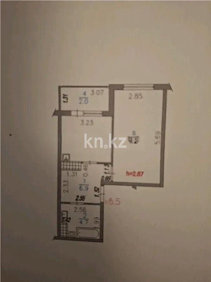 Продажа 1-комнатной квартиры, 40 м² в Алматы