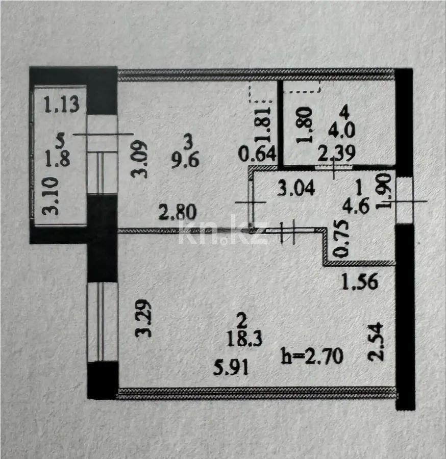 Продажа 1-комнатной квартиры, 38.3 м² в Астане - фото 3