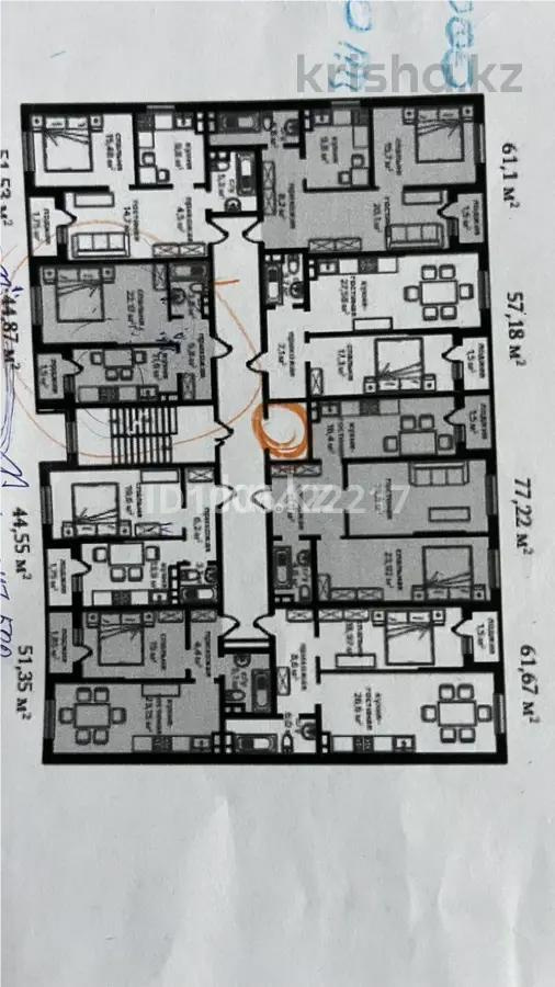 Продажа 1-комнатной квартиры, 44.22 м², ул. Байге, дом  12а/1 в Алматы