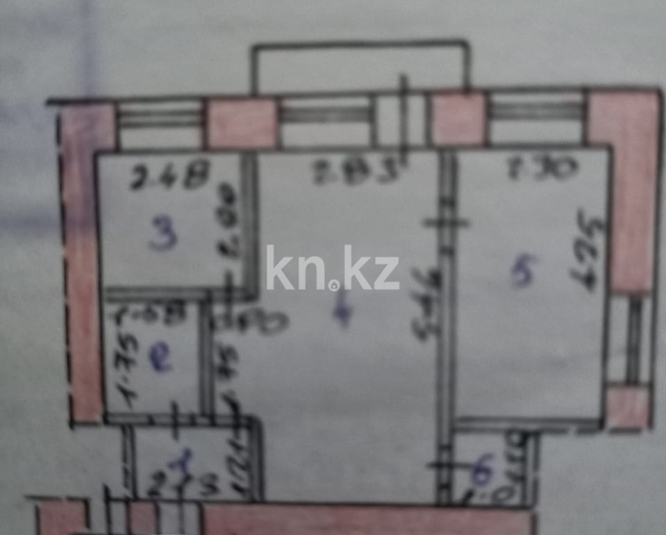 Продажа 2-комнатной квартиры, 39 м², ул. Крылова, дом  20б в Караганде