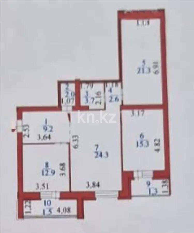 Продажа 3-комнатной квартиры, 95 м², пр. Улы Дала, дом  47 в Астане - фото 8