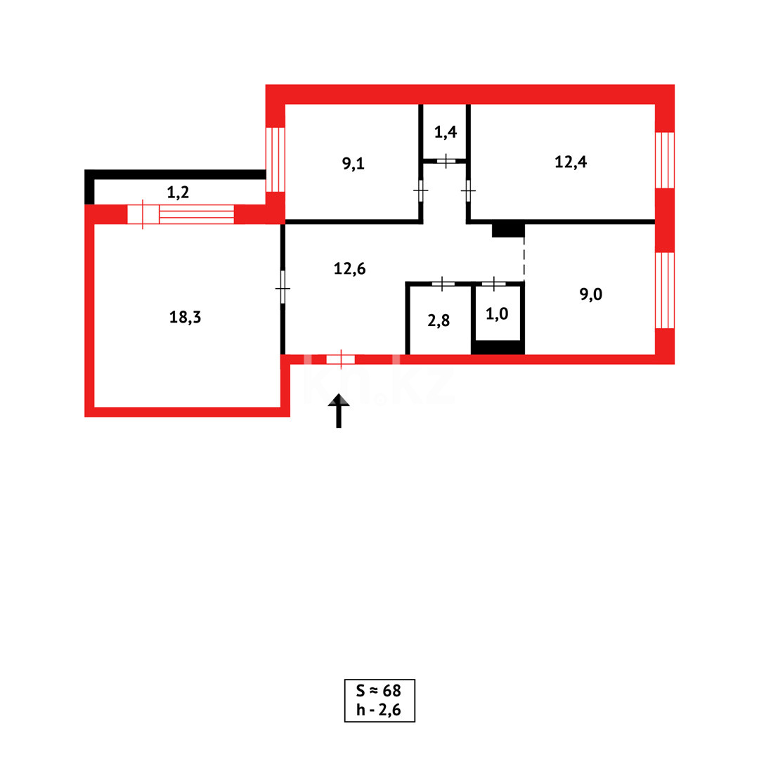 Продажа 3-комнатной квартиры, 67 м², мкр. Степной-2 в Караганде - фото 25