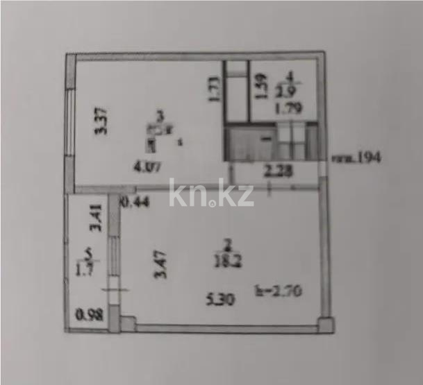 Продажа 1-комнатной квартиры, 40 м² в Астане