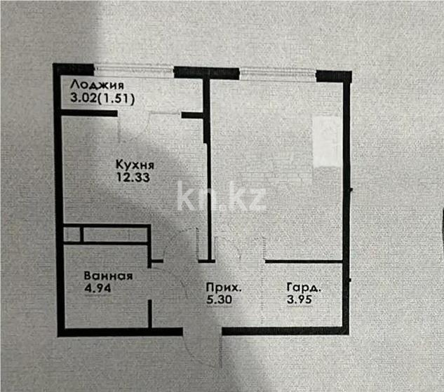 Продажа 1-комнатной квартиры, 45.62 м² в Алматы