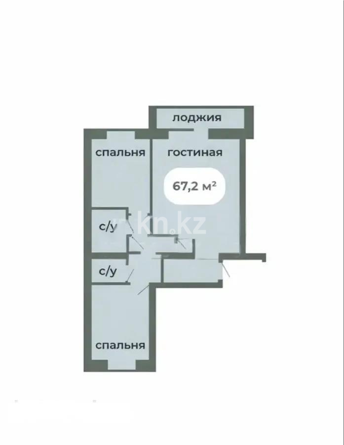 Продажа 3-комнатной квартиры, 67.21 м² в Астане