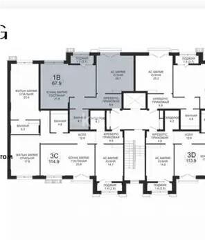 Продажа 2-комнатной квартиры, 68 м² в Астане