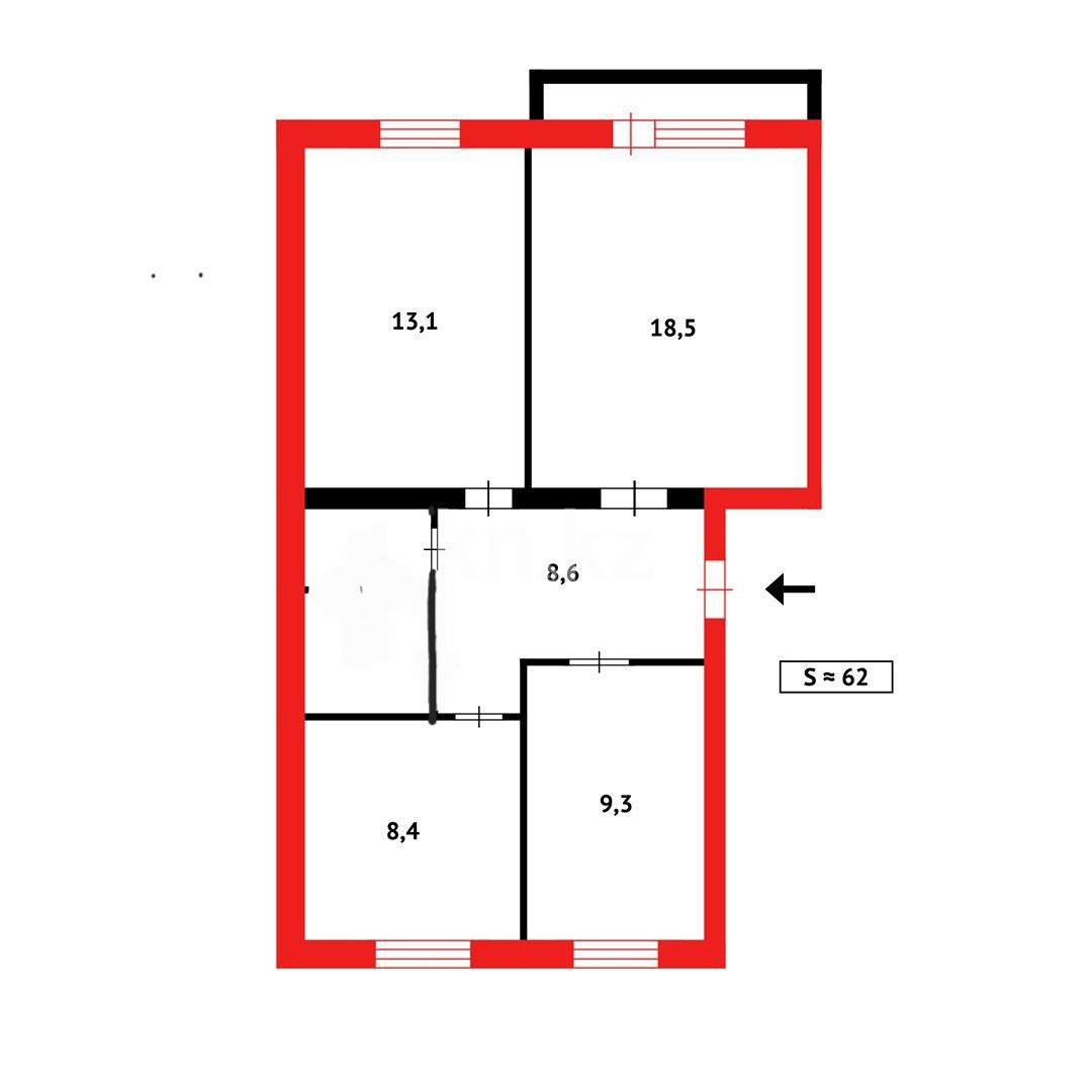 Продажа 3-комнатной квартиры, 62 м², пр. Момышулы в Темиртау - фото 8