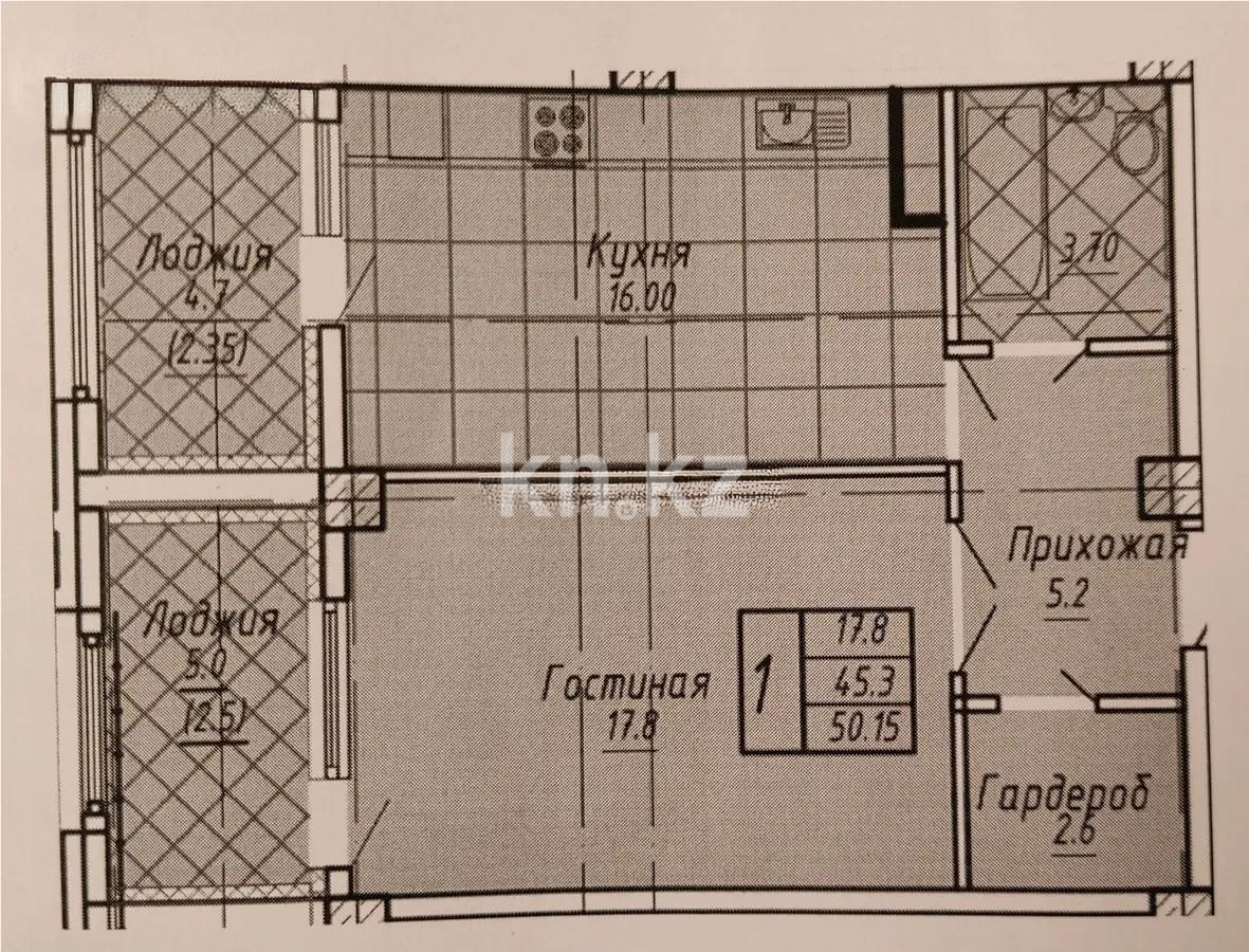Продажа 2-комнатной квартиры, 51 м², ул. Майлина, дом  8/1 стр в Астане - фото 3