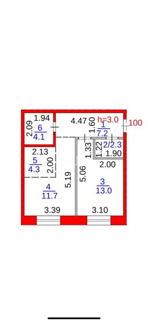 Продажа 2-комнатной квартиры, 42 м², ул. Муканова в Караганде - фото 13