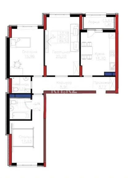 Продажа 3-комнатной квартиры, 90 м² в Астане