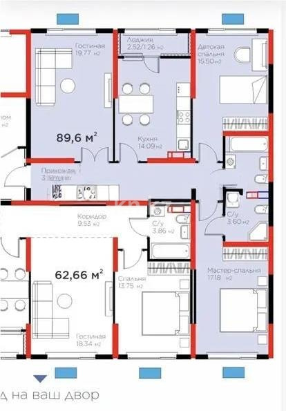 Продажа 3-комнатной квартиры, 89.6 м² в Алматы