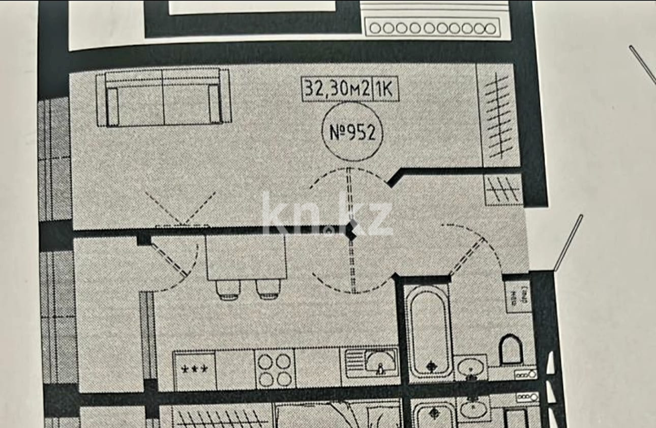 Продажа 1-комнатной квартиры, 32 м² в Астане - фото 3