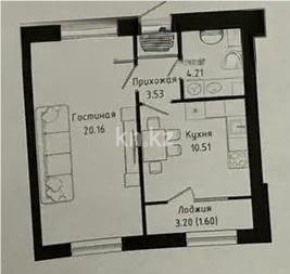 Продажа 1-комнатной квартиры, 40 м², ул. Нажимеденова, дом  28 в Астане