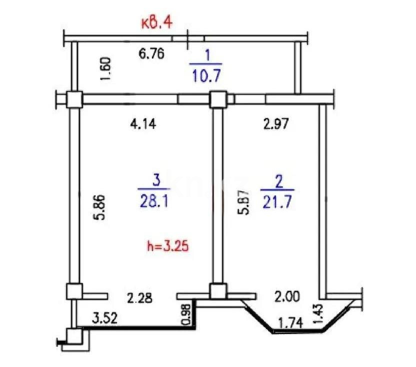 Продажа 2-комнатной квартиры, 60.5 м² в Алматы - фото 3