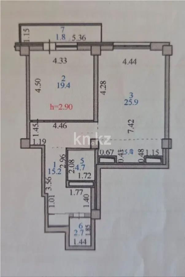 Продажа 2-комнатной квартиры, 75.1 м² в Астане - фото 6