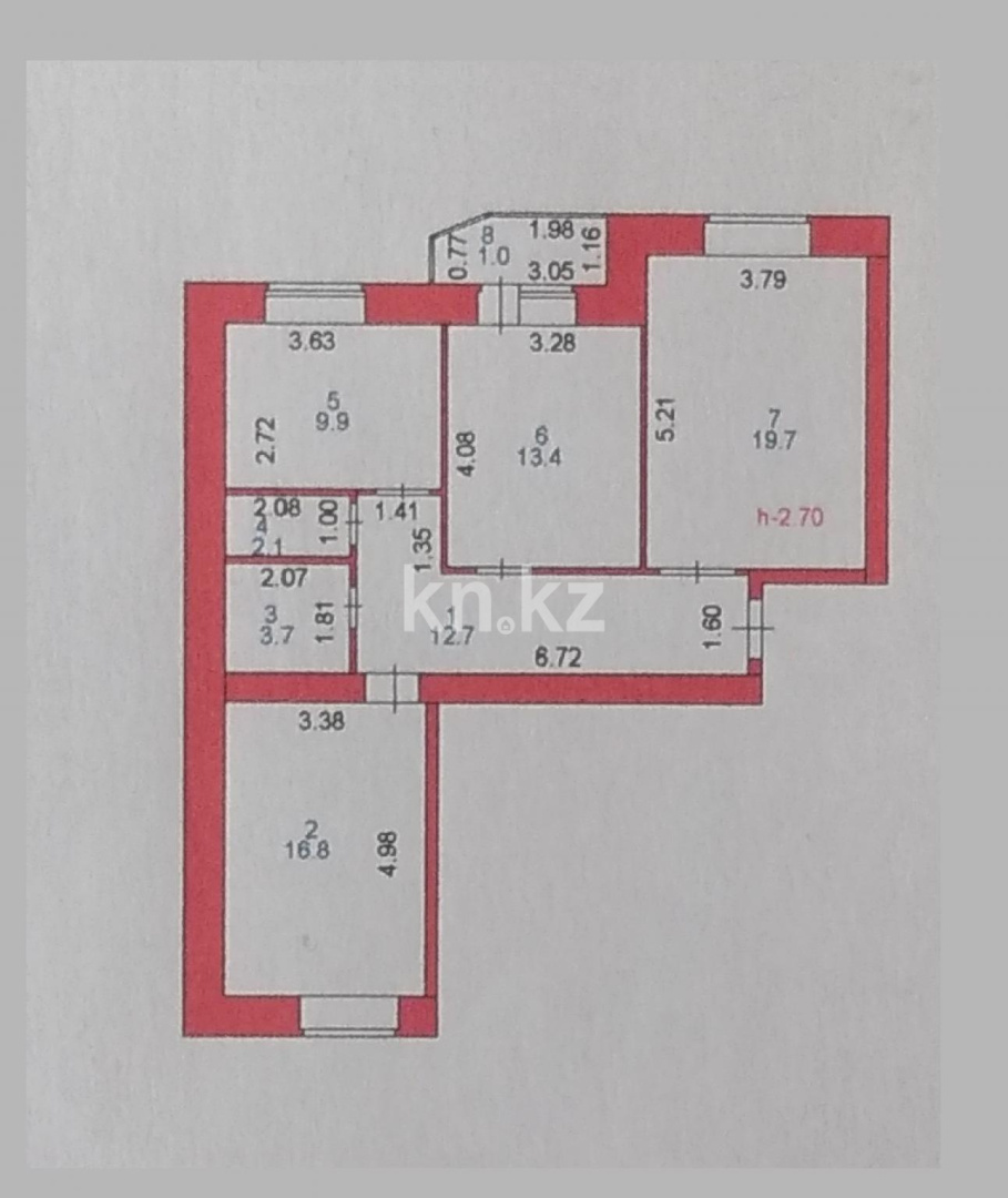 Продажа 3-комнатной квартиры, 80 м² в Астане - фото 16