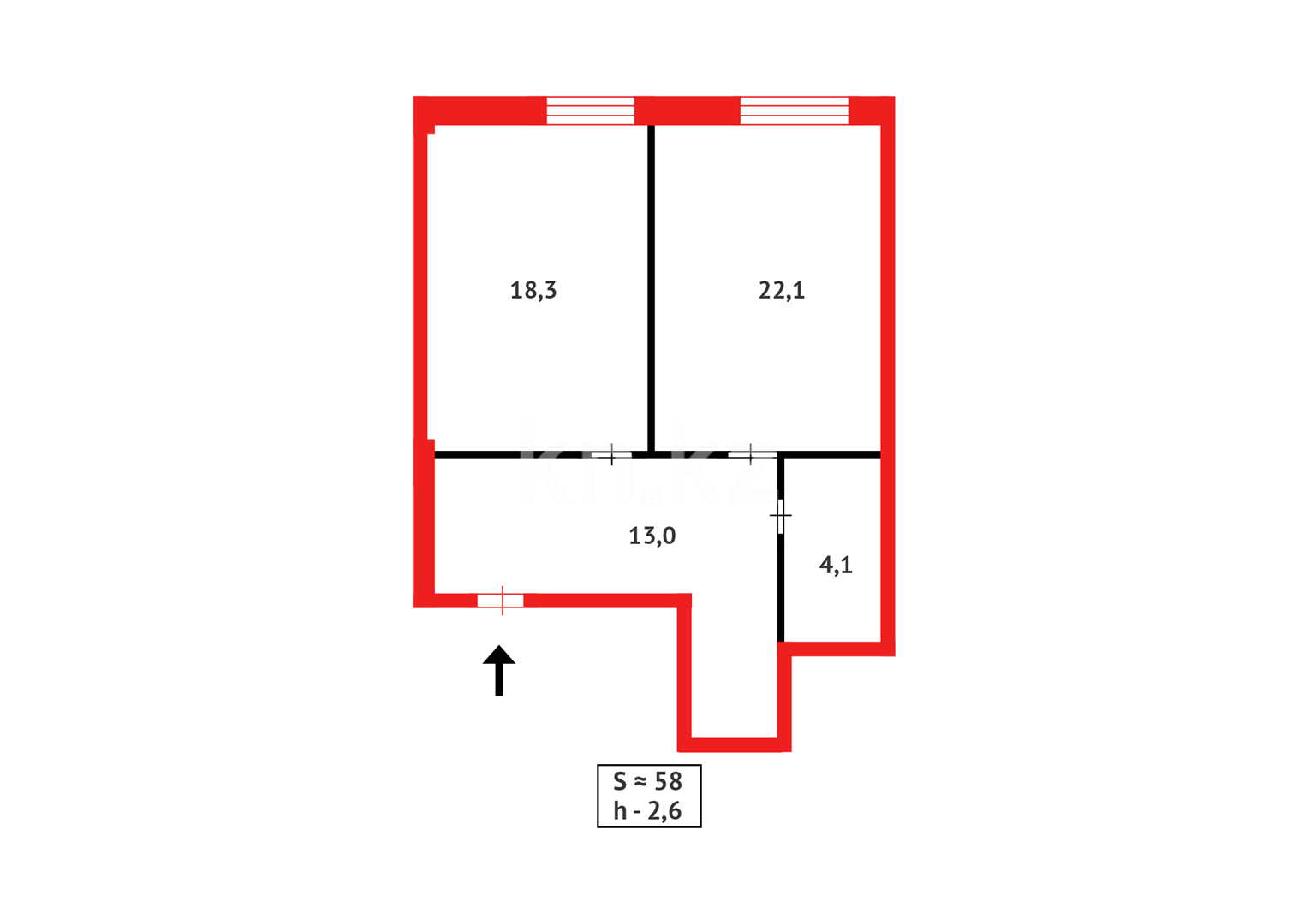 Продажа 2-комнатной квартиры, 57.5 м² в Астане - фото 11