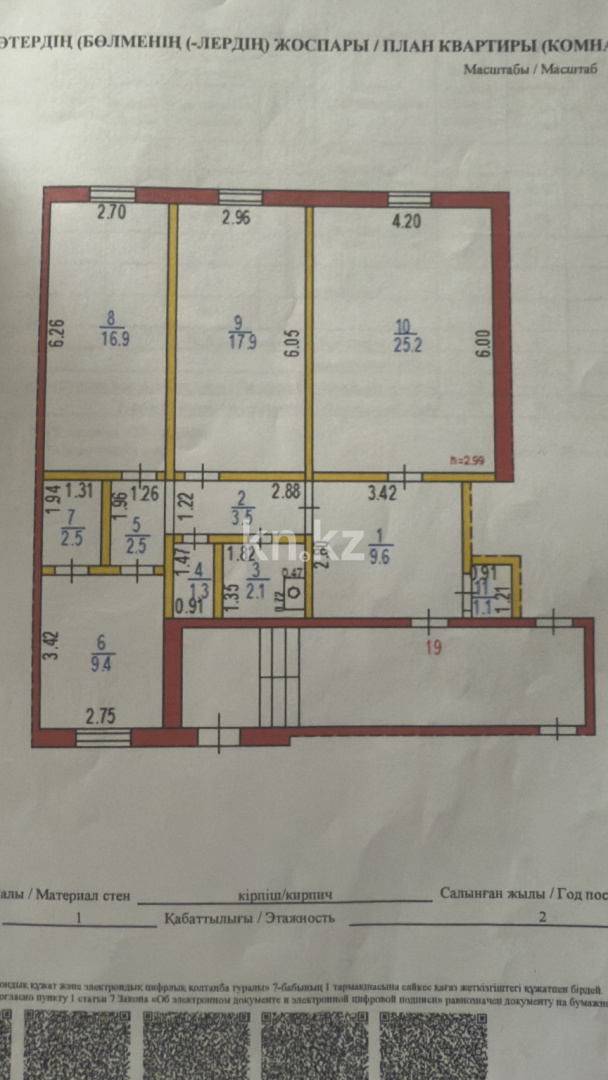 Продажа 3-комнатной квартиры, 99 м², Маметовой, дом  32 в Карагандинской области