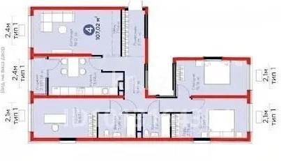 Продажа 4-комнатной квартиры, 107 м² в Алматы