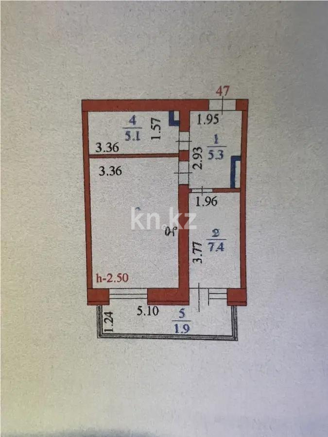 Продажа 1-комнатной квартиры, 37 м², ул. Карасай батыра, дом  22б в Астане - фото 5