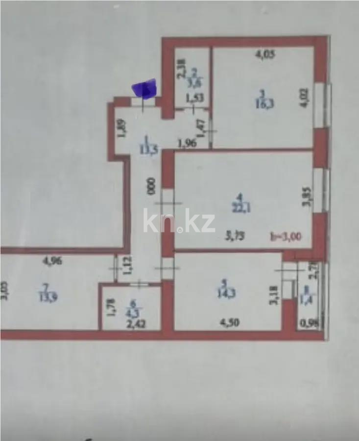 Продажа 3-комнатной квартиры, 92 м² в Астане