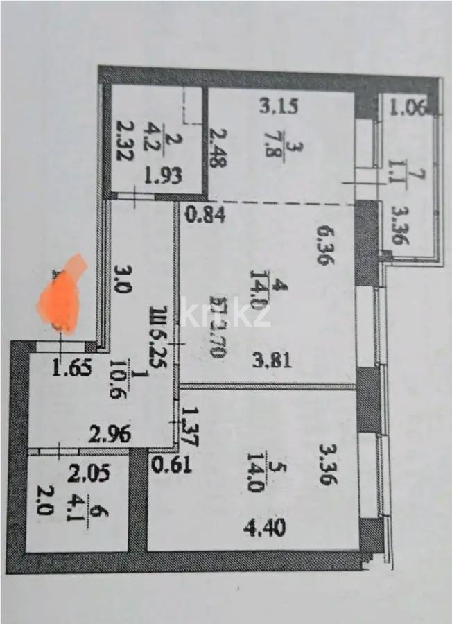 Продажа 2-комнатной квартиры, 58 м² в Астане - фото 4
