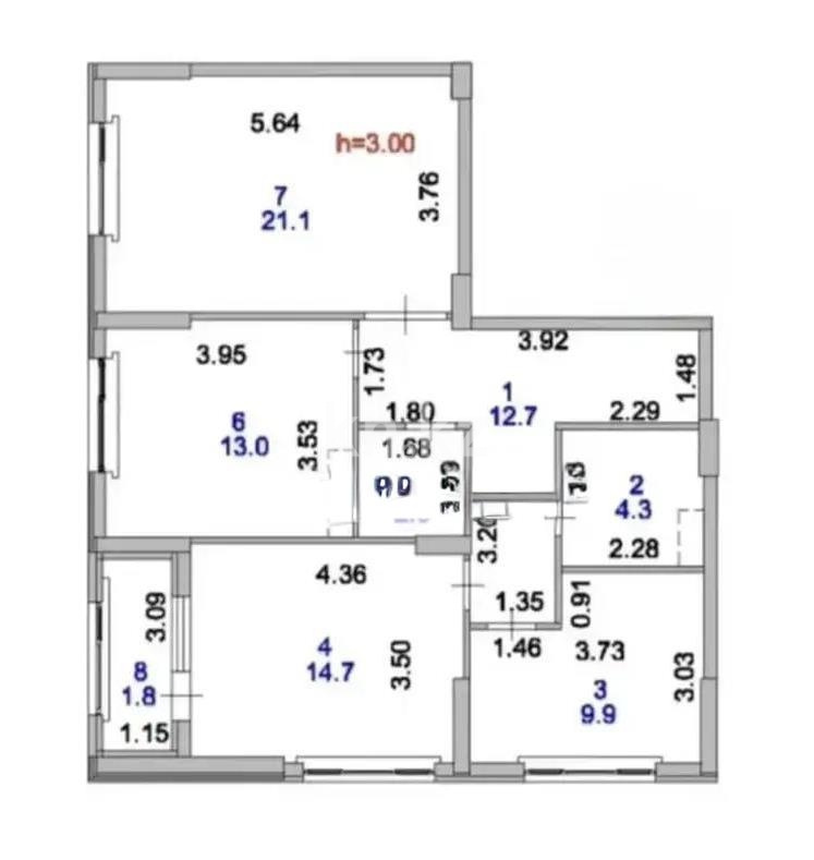 Продажа 3-комнатной квартиры, 82 м² в Астане - фото 9