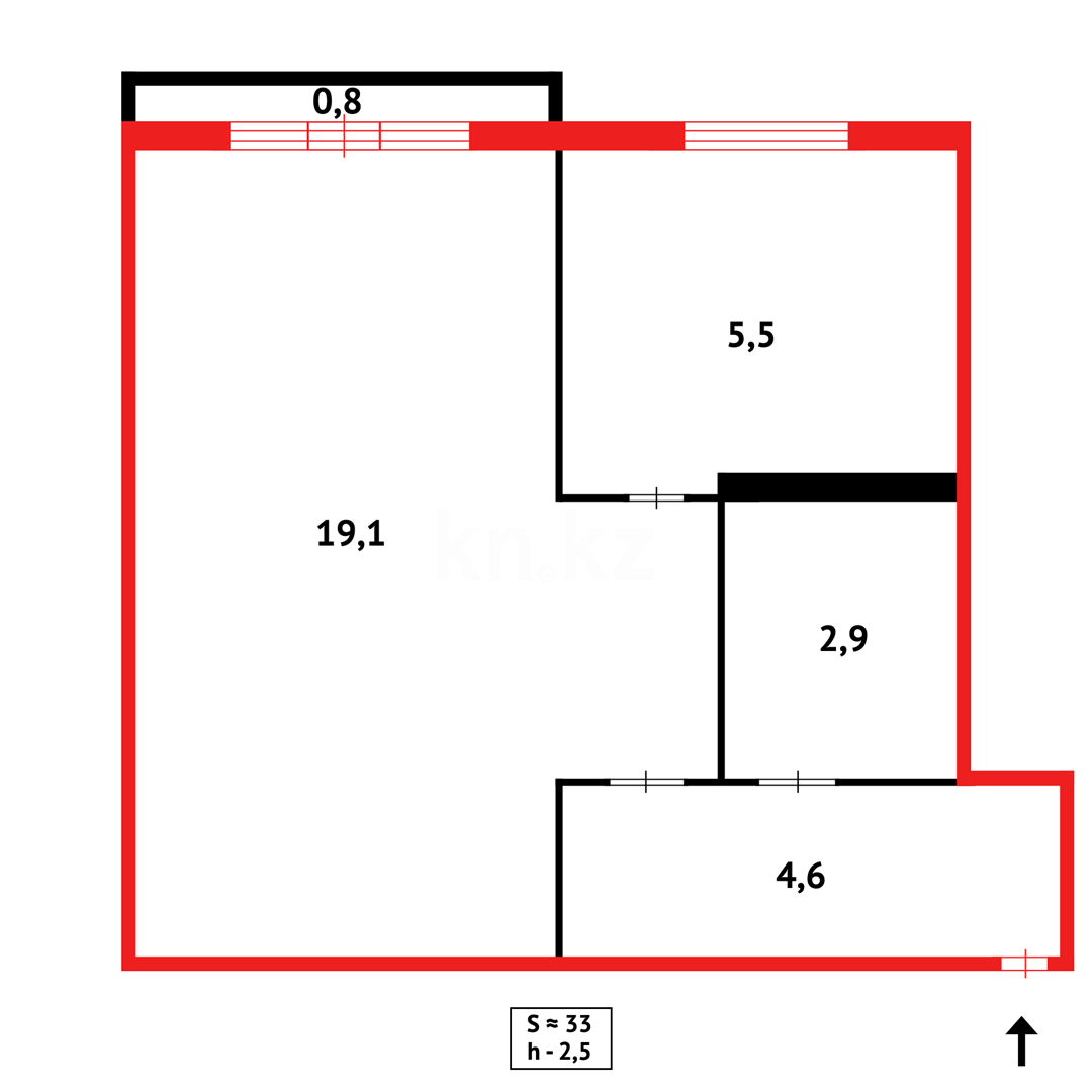Продажа 1-комнатной квартиры, 32 м² в Темиртау - фото 9