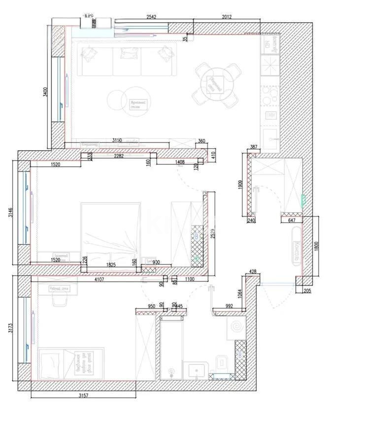 Продажа 3-комнатной квартиры, 68.3 м², ул. Бокейхана, дом  52 в Астане - фото 6