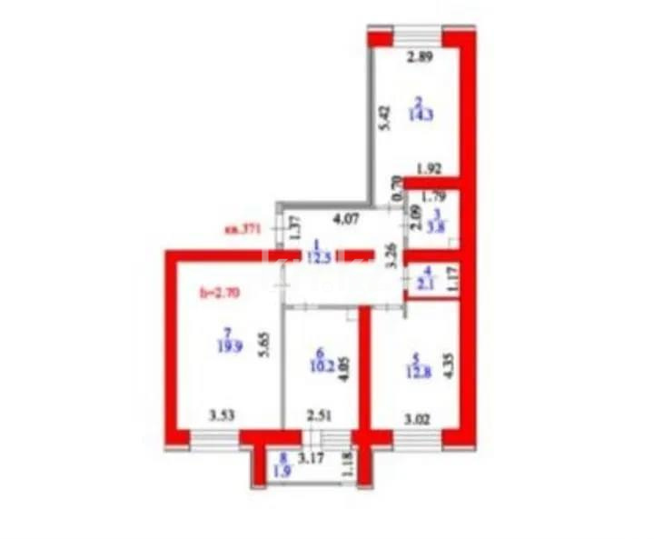 Продажа 3-комнатной квартиры, 78 м², ул. Култегин, дом  2 в Астане