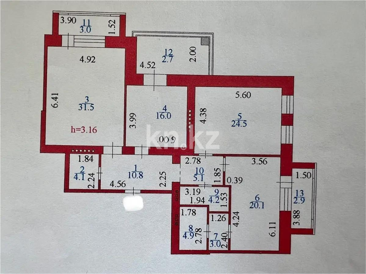Продажа 3-комнатной квартиры, 132.8 м² в Астане