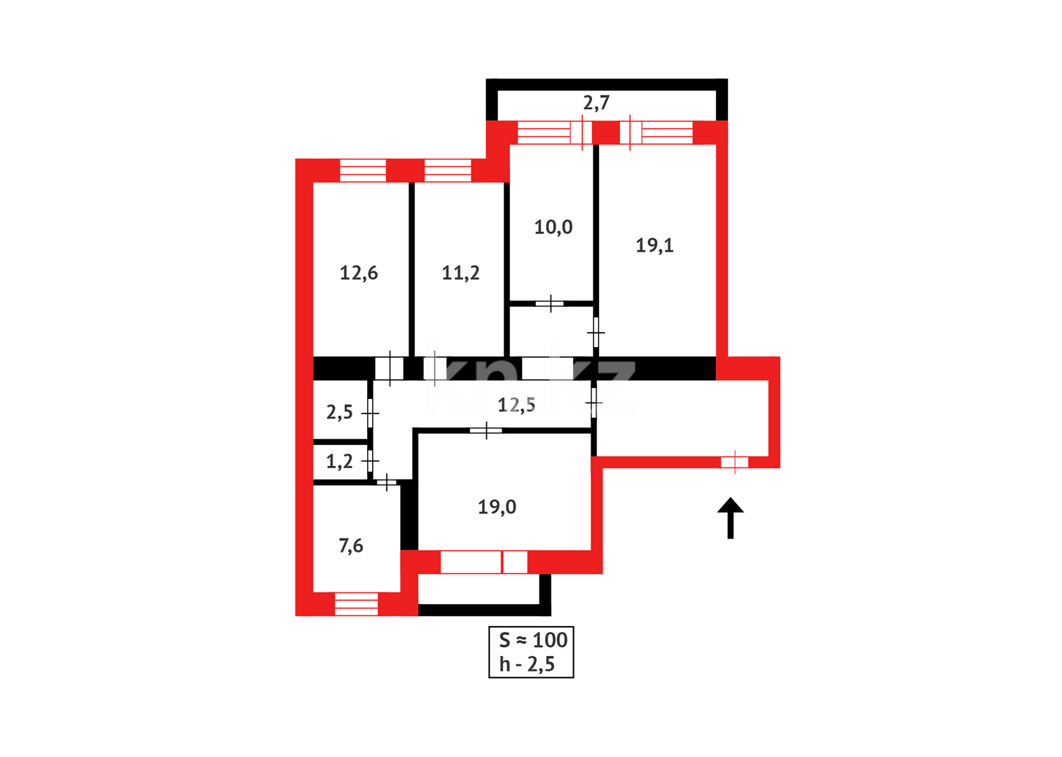 Продажа 5-комнатной квартиры, 110 м² в Караганде - фото 28