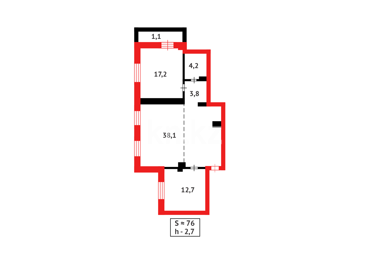 Продажа 2-комнатной квартиры, 75.6 м² в Астане - фото 10
