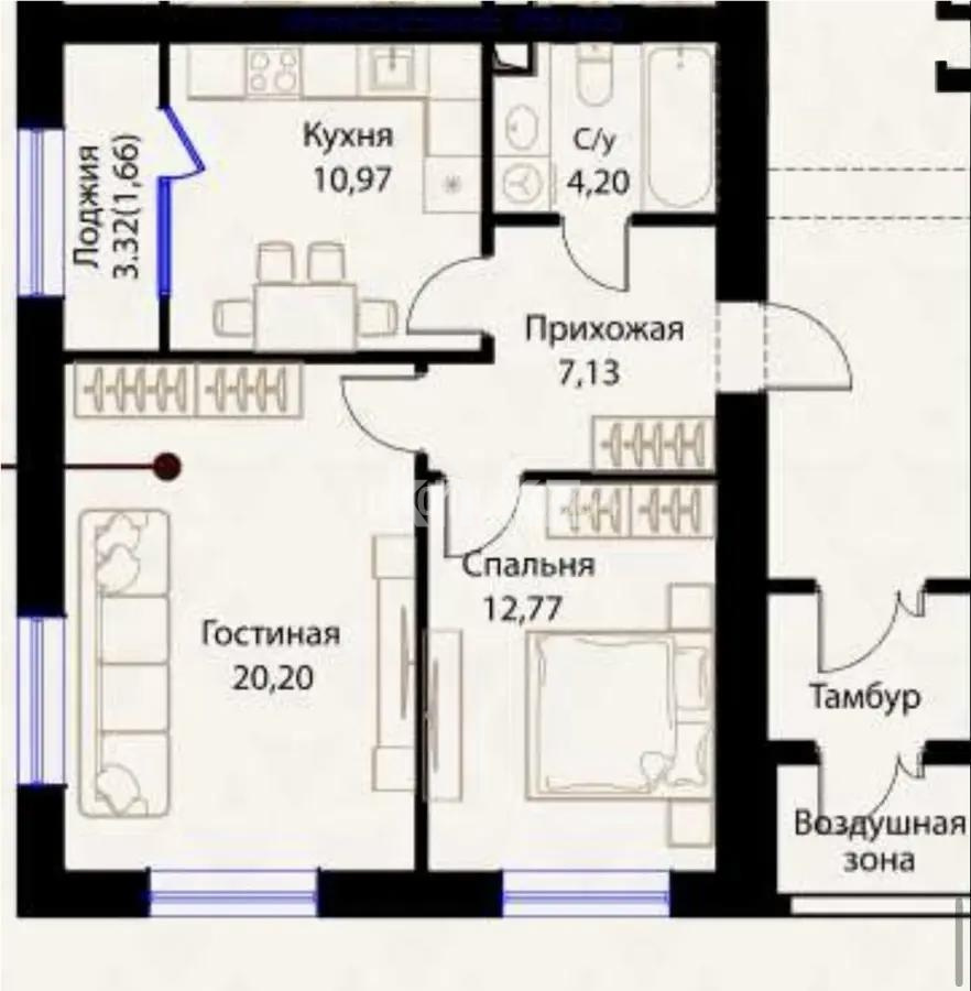 Продажа 2-комнатной квартиры, 55 м² в Астане - фото 3