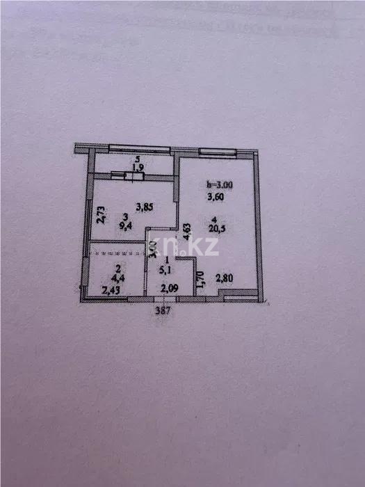 Продажа 1-комнатной квартиры, 41 м² в Астане