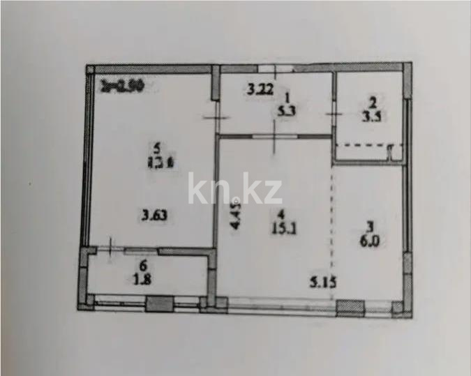 Продажа 2-комнатной квартиры, 50 м² в Астане