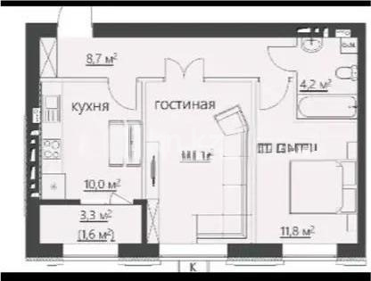 Продажа 2-комнатной квартиры, 53 м², 067 учетный квартал, дом  464/4 в Караганде