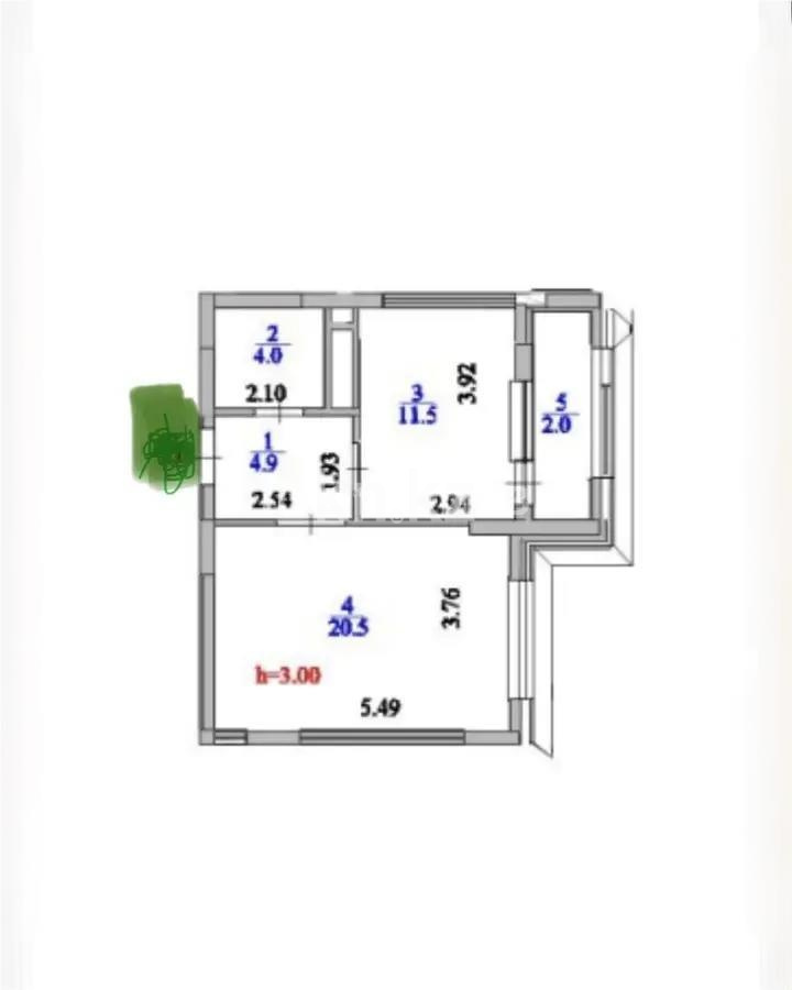Продажа 1-комнатной квартиры, 43 м² в Астане