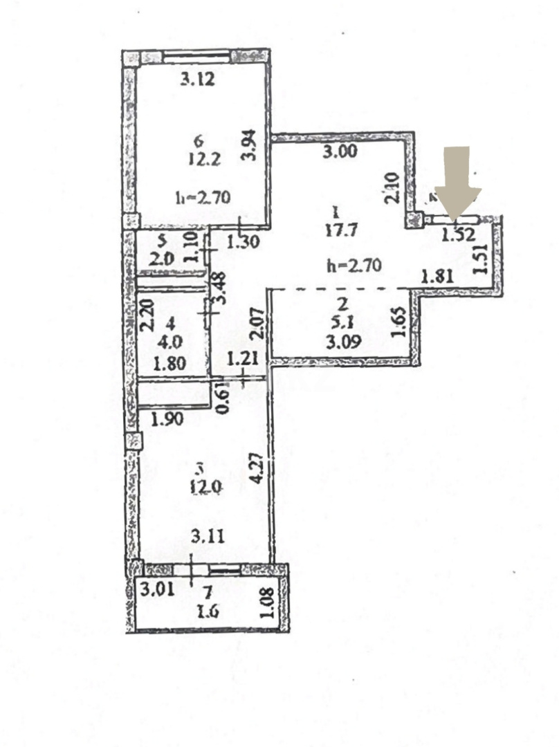 Продажа 2-комнатной квартиры, 54.6 м² в Астане - фото 2