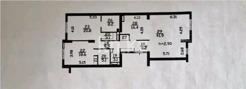 Продажа 3-комнатной квартиры, 132.9 м², мкр-н Мирас, дом  157 в Алматы - фото 5