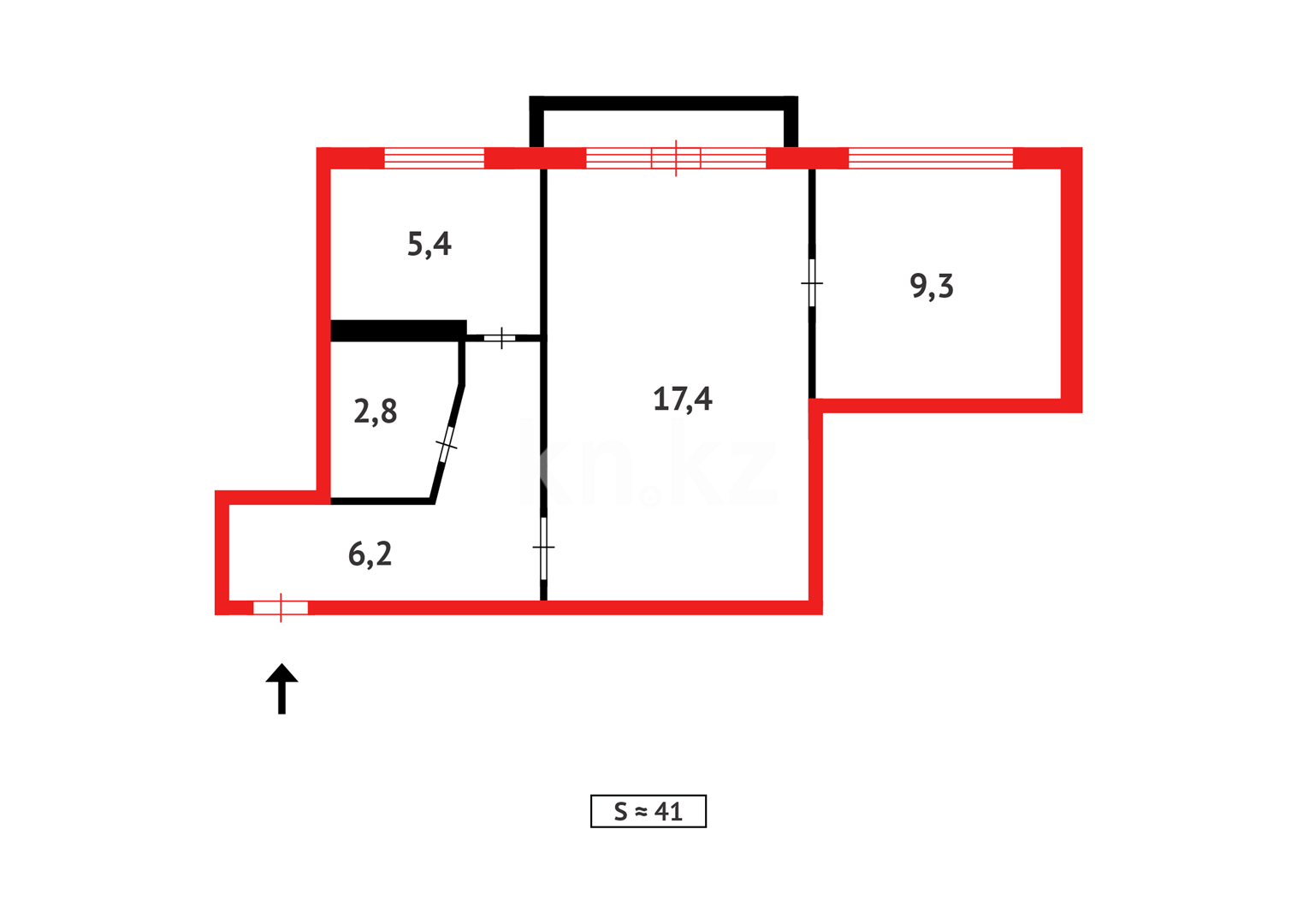 Продажа 2-комнатной квартиры, 41 м² в Темиртау - фото 11