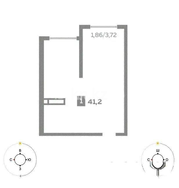 Продажа 1-комнатной квартиры, 41.2 м², мкр-н Шугыла, дом  340/41 в Алматы