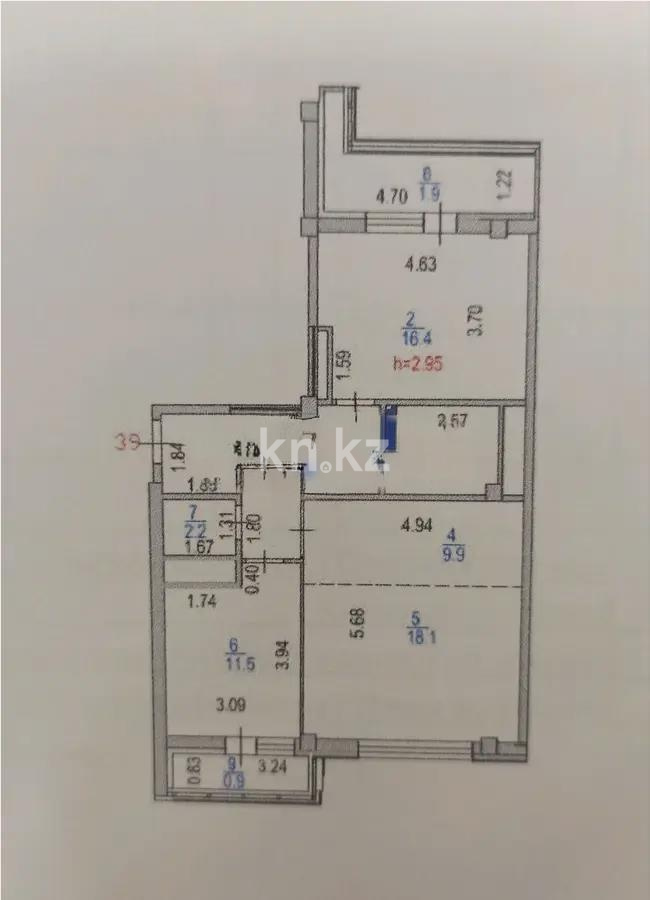 Продажа 3-комнатной квартиры, 78 м² в Астане - фото 6