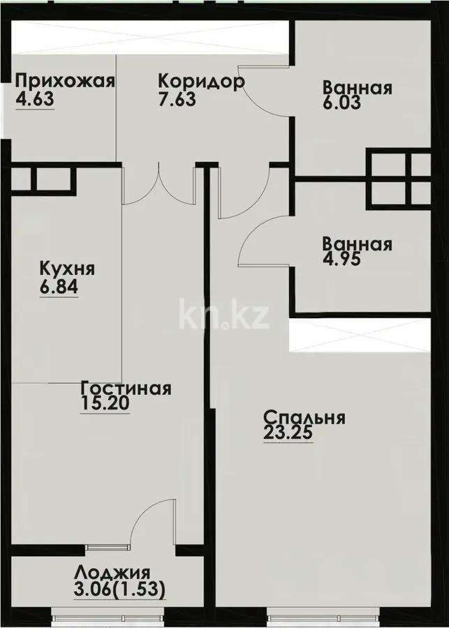 Продажа 2-комнатной квартиры, 70 м² в Алматы