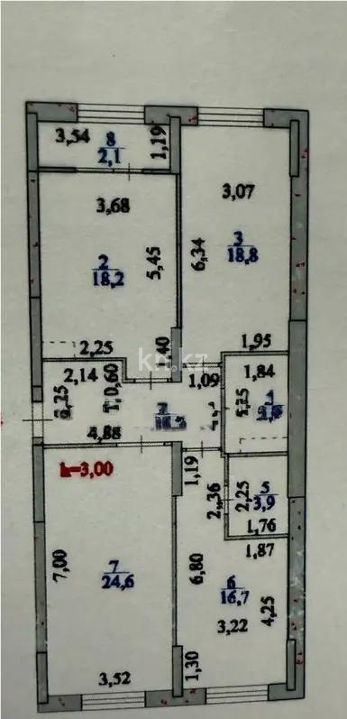 Продажа 3-комнатной квартиры, 98 м², ул. Бухар жырау, дом  12/2 в Астане
