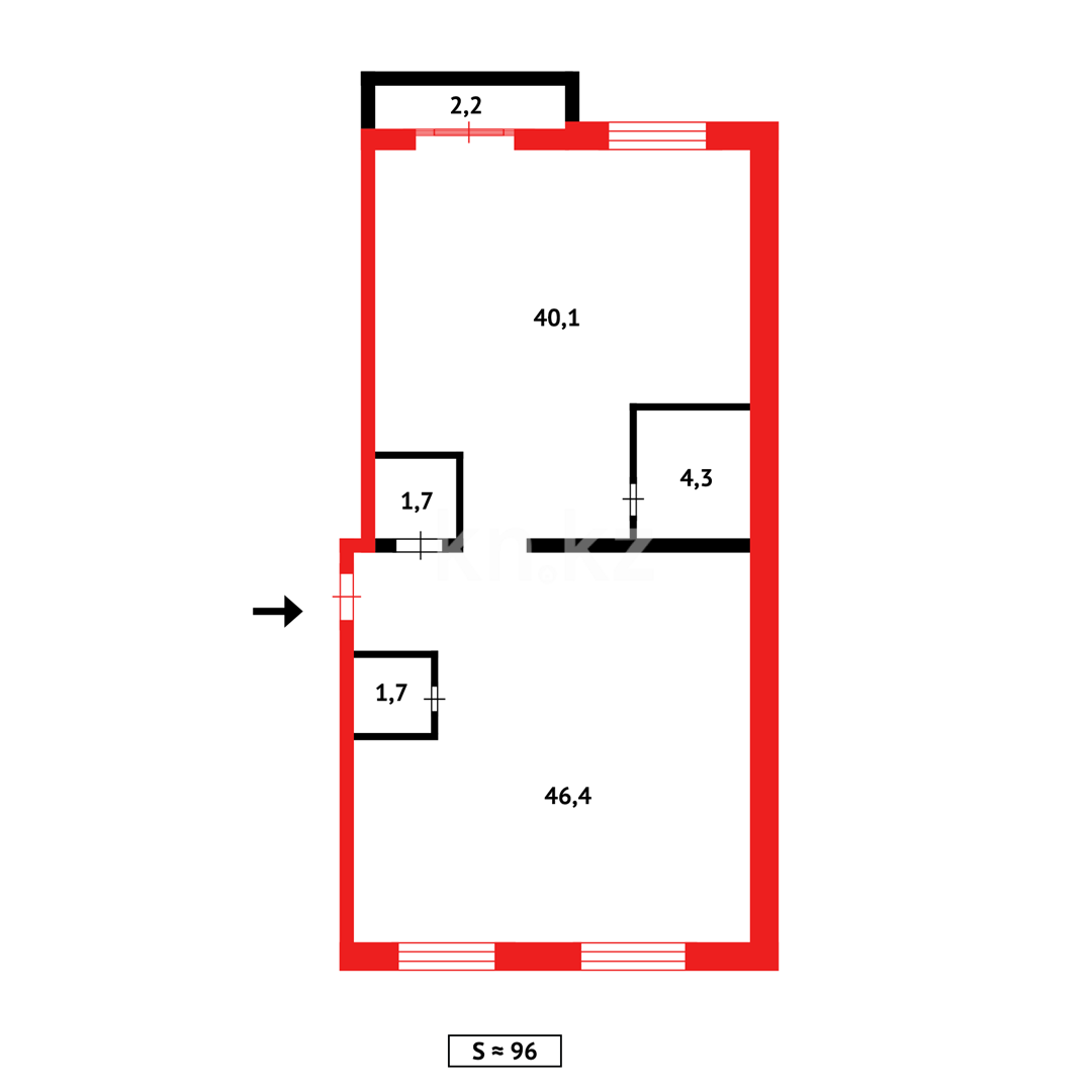 Продажа 4-комнатной квартиры, 94 м², ул. Муканова в Караганде - фото 37