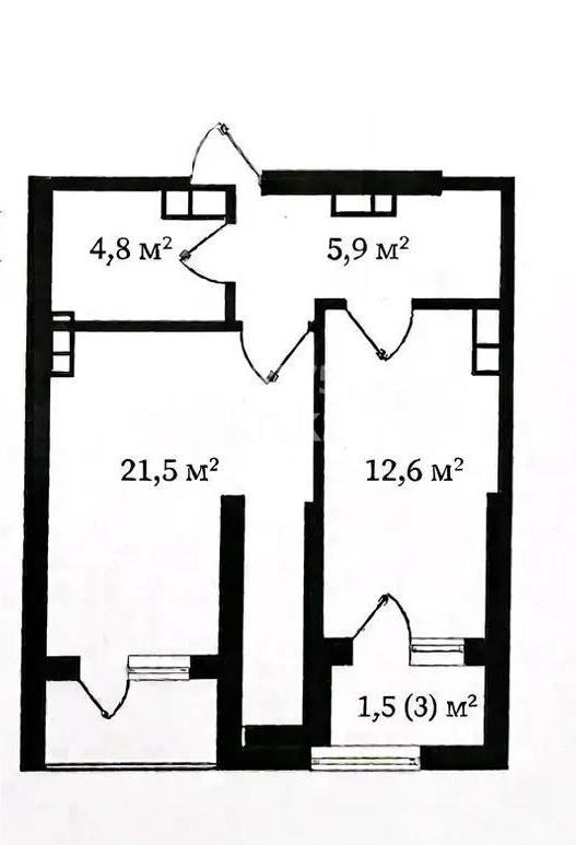 Продажа 1-комнатной квартиры, 46.3 м² в Алматы